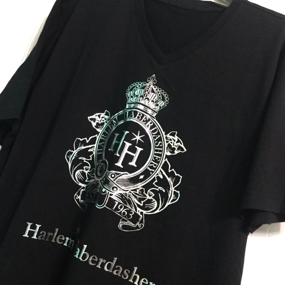 NYC Harlem Haberdashery Silver Logo T-Shirt - Picture 4 of 6